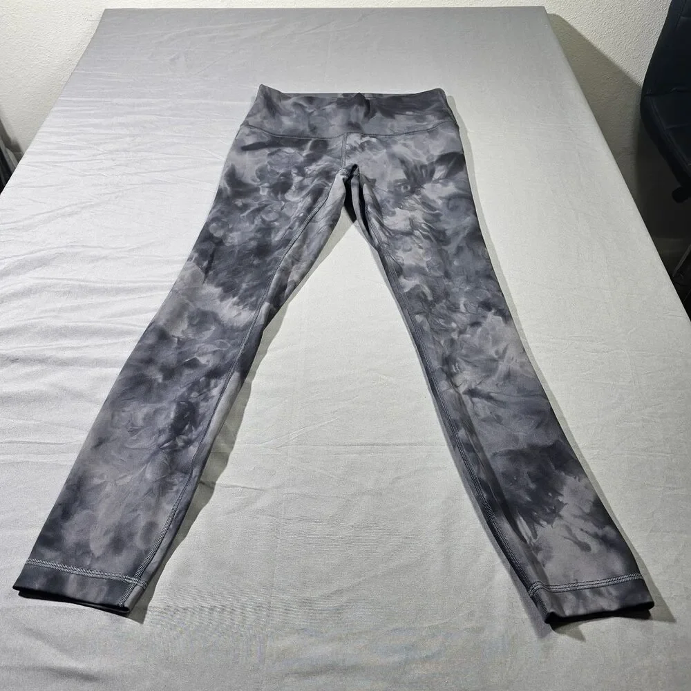 Lululemon Leggings Align High Rise Diamond Dye Pitch Grey Graphite Camo Size 4